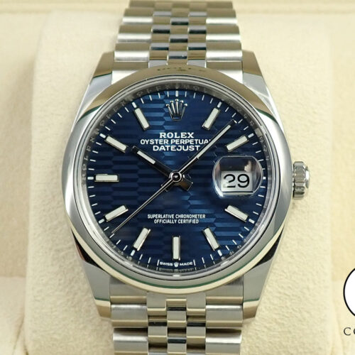 ロレックス デイトジャスト36 Ref.126200 ステンレススチール ブルーフルーテッド文字盤 ジュビリーブレスレット 商品画像1