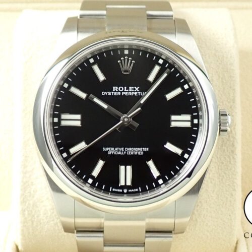 ロレックス オイスターパーペチュアル41 Ref.124300 ステンレススチール ブライトブラック文字盤 商品画像1