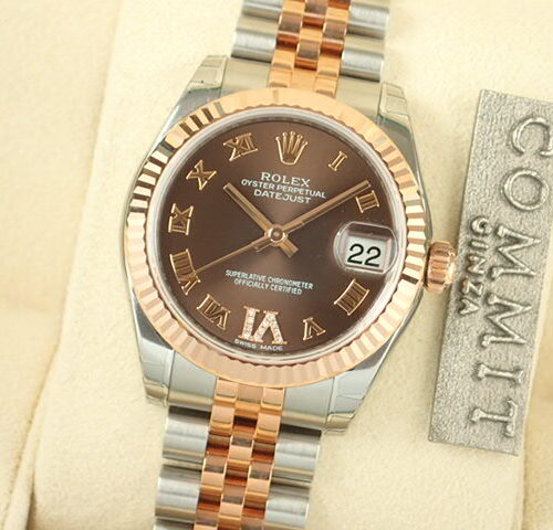 ロレックス デイトジャスト Ref.178271 チョコレートブラウンローマVIダイヤ文字盤 未使用 datejust-61 ジュビリーブレスレット 商品画像1