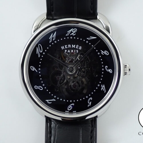 エルメス アルソー スケレット Ref.AR2.710 ブラック×スケルトン文字盤 美中古 05A65L2K 商品画像1
