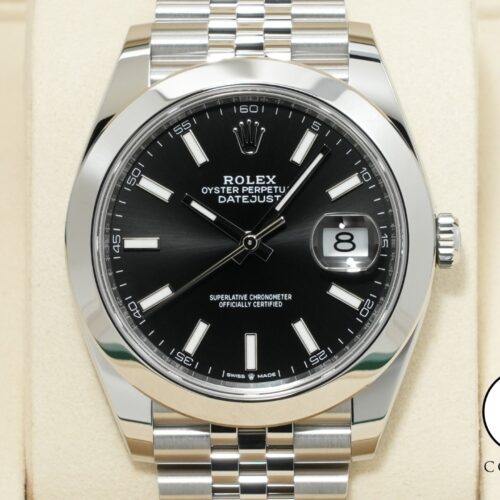 ロレックス デイトジャスト41 Ref.126300 ステンレススチール ブラック文字盤 ジュビリーブレスレット 未使用 vd62tfzo 商品画像1