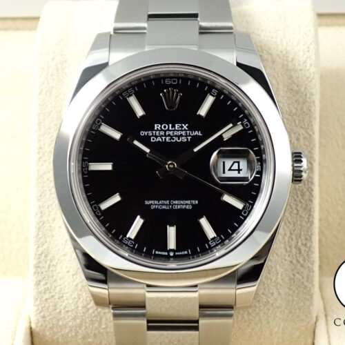 ロレックス デイトジャスト41 Ref.126300 ステンレススチール ブラック文字盤 オイスターブレスレット 商品画像1