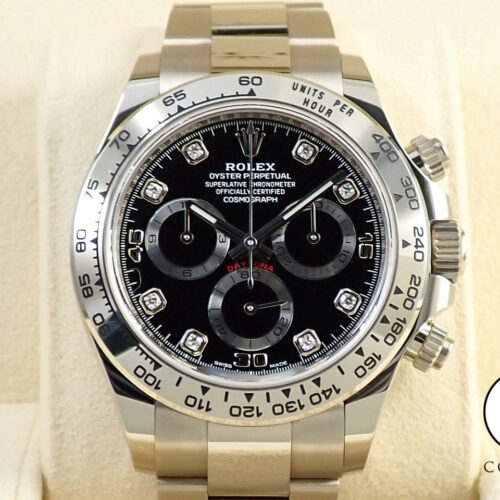 ロレックス デイトナ Ref.116509G ホワイトゴールド ブラックx8Pダイヤ文字盤 商品画像1