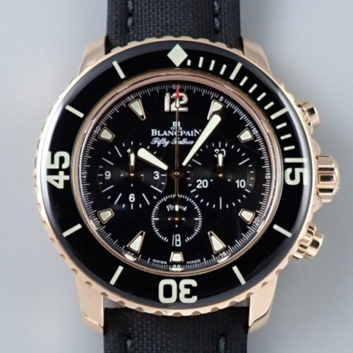 ブランパン フィフティ ファゾムス フライバック クロノグラフ Ref.5085F-3630-52A ブラック文字盤 中古 948PXAMA 商品画像1