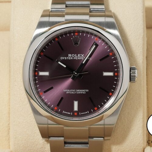 ロレックス オイスターパーペチュアル39 Ref.114300 ステンレススチール レッドグレープ文字盤 商品画像1