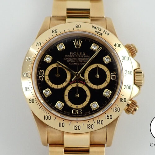 ロレックス デイトナ エルプリメロ Ref.16528G イエローゴールド ブラックx8Pダイヤ文字盤 商品画像1