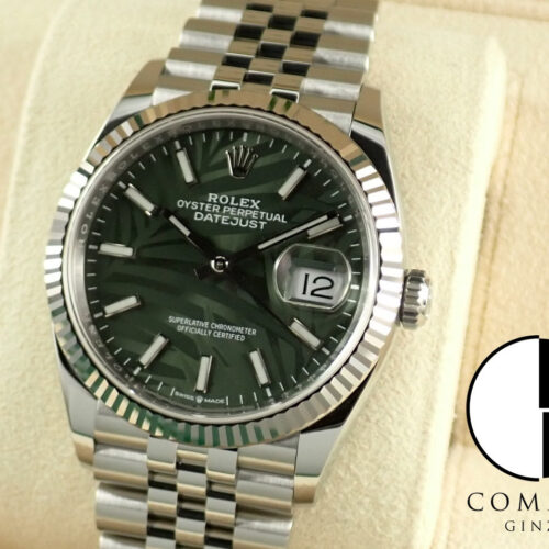 ロレックス デイトジャスト36 Ref.126234 オリーブグリーンパームモチーフ文字盤 未使用 datejust-230 ジュビリーブレスレット 商品画像1