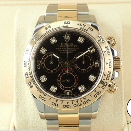 ロレックス デイトナ Ref.116503G ステンレススチール/イエローゴールド ブラックx8Pダイヤ文字盤 商品画像1