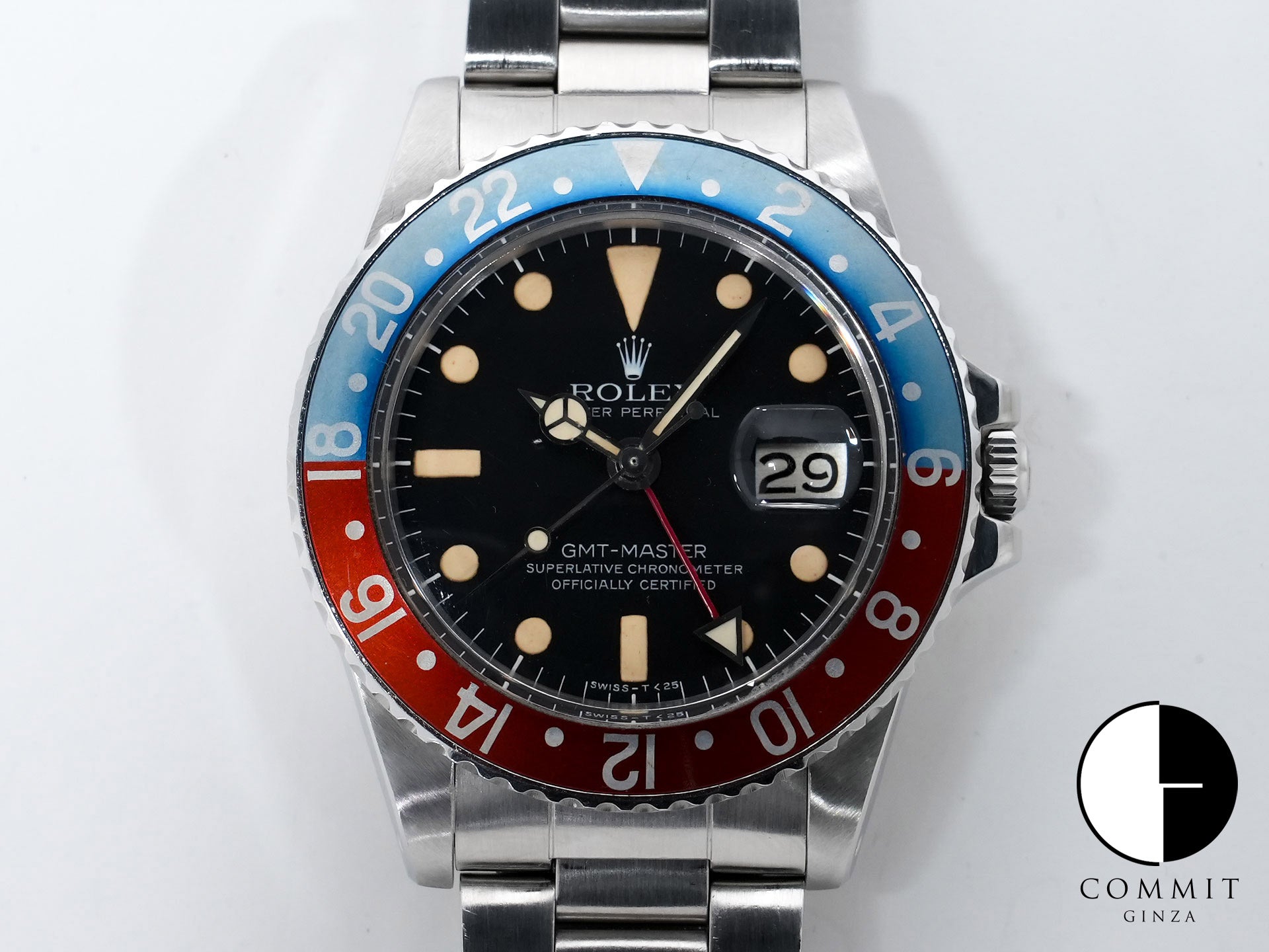 ロレックス GMTマスター Ref.1675 ステンレススチール ブラック文字盤 オイスターブレスレット 中古 eu798v54 商品画像1