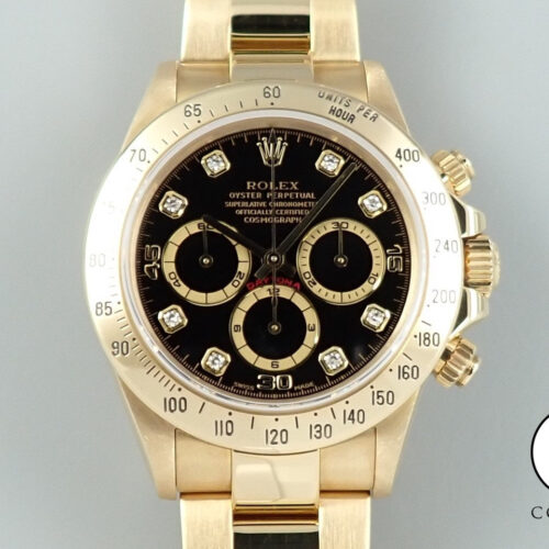 ロレックス デイトナ エルプリメロ Ref.16528G イエローゴールド ブラックx8Pダイヤ文字盤 商品画像1
