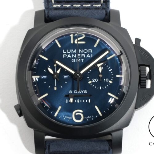 パネライ ルミノール クロノ モノプルサンテ GMT ブルーノッテ Ref.PAM01135 ミッドナイトブルー文字盤 美品 4352s9nk 商品画像1