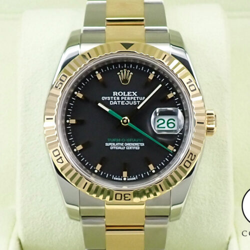 ロレックス デイトジャスト ターノグラフ Ref.116263 ステンレススチール ブラック文字盤 商品画像1