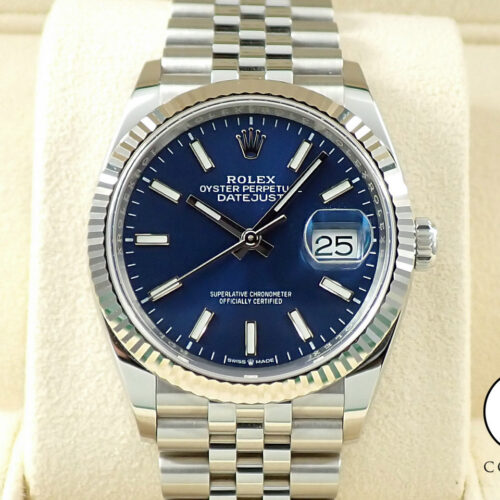 ロレックス デイトジャスト36 Ref.126234 ステンレススチール/ホワイトゴールド ブルー文字盤 ジュビリーブレスレット 中古 8818108C 商品画像1