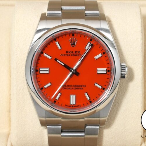 ロレックス オイスターパーペチュアル36 Ref.126000 ステンレススチール コーラルレッド文字盤 中古 i8sycrnh 商品画像1