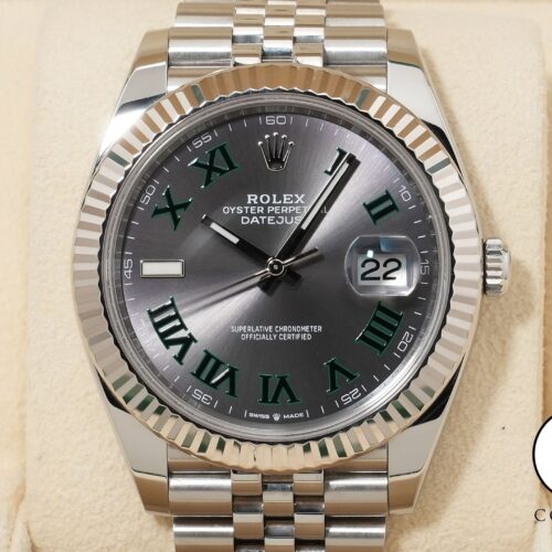 ロレックス デイトジャスト41 Ref.126334 ステンレススチール/ホワイトゴールド スレートローマン文字盤 ジュビリーブレスレット 商品画像1