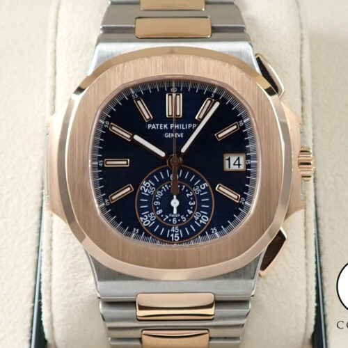 パテックフィリップ ノーチラス クロノグラフ Ref.5980/1AR-001 ステンレススチール/ローズゴールド ブルー文字盤 商品画像1