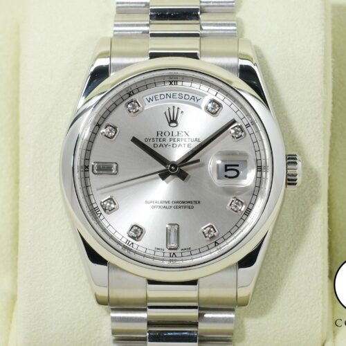 ロレックス デイデイト36 Ref.118206A プラチナ グレー文字盤 中古 8ipw62zu 商品画像1