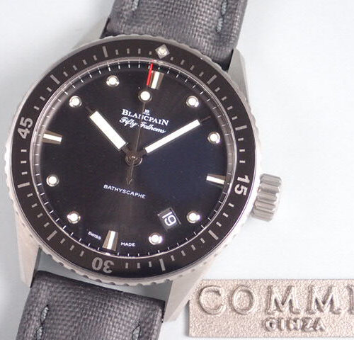 ブランパン フィフティ Ref.5000-1230-B52A ブラック文字盤 中古 fifty-fathoms 商品画像1