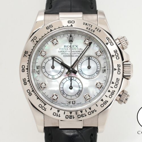 ロレックス デイトナ Ref.116519 ホワイトゴールド ホワイトシェルx10Pダイヤ文字盤 中古 tocmr6s2 商品画像1