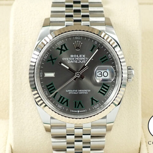 ロレックス デイトジャスト36 Ref.126234 ステンレススチール/ホワイトゴールド スレートローマン文字盤 ジュビリーブレスレット 未使用 837VMTTZ 商品画像1