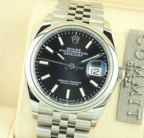 ロレックス デイトジャスト Ref.126200 ブラック文字盤 未使用 datejust-114 ジュビリーブレスレット 商品画像1