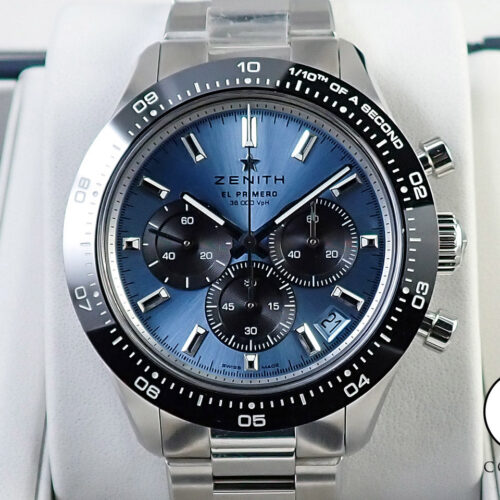 ゼニス クロノマスター スポーツ ヨシダ スペシャル エディション Ref.03.3104.3600/54.M3100 アクアブルー文字盤 極美品 58TS3YLP 商品画像1