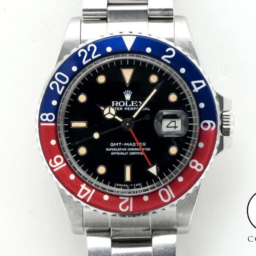 ロレックス GMTマスター Ref.16750 ステンレススチール ブラック文字盤 オイスターブレスレット 中古 fvn4itmv 商品画像1