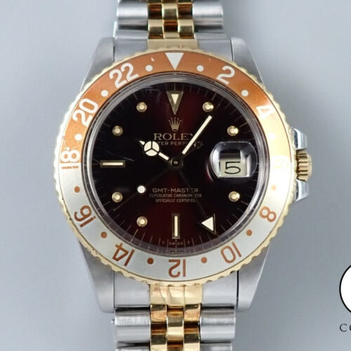 ロレックス GMTマスター Ref.16753 ステンレススチール/イエローゴールド ブラウン文字盤 ジュビリーブレスレット 中古 U0ZV2408 商品画像1