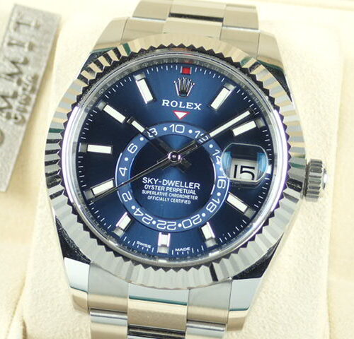 ロレックス スカイドゥエラー Ref.326934 ブルー文字盤 中古 sky-dweller-9 オイスターブレスレット 商品画像1