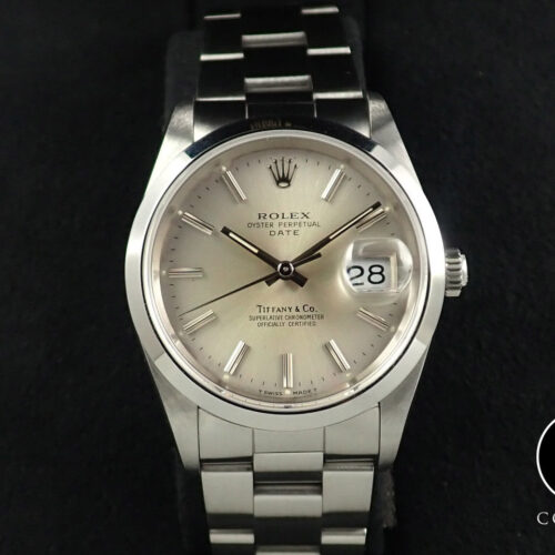 ロレックス オイスターパーペチュアル デイト TIFFANY＆CO. Ref.15200 ステンレススチール シルバー文字盤 商品画像1
